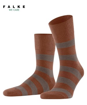Falke Block Stripe Socks Miesten Sukat Ruskea | 92861RFAX